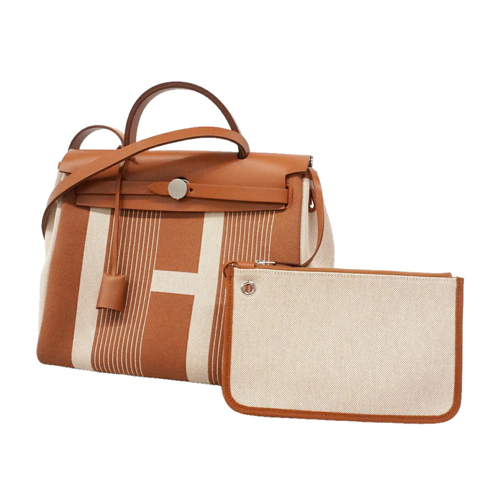 Hermes Herback Zip PM Handbag, Toile H Natural, Y Stamp, 2-way bag for women